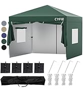Amazon | CYFIE タープテント 3m×3m 高さ3段階調節 サイドシート4枚