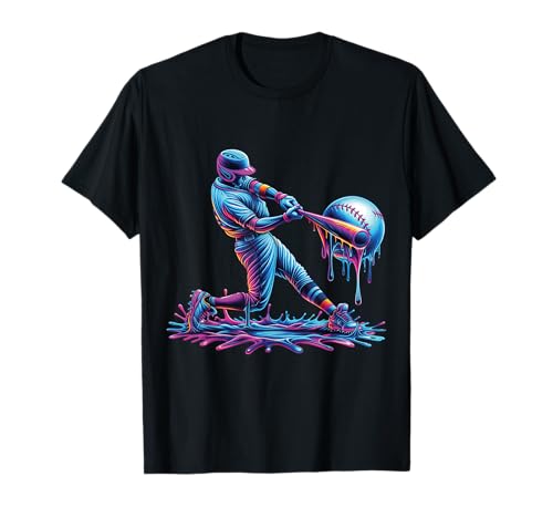 Baseball Drip for Boys Player Ice Cream Drip Baseball Stuff T-Shirt