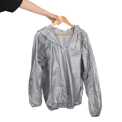 Traje de sauna de PVC XL con capucha y cremallera DECHOUS para entrenar 5