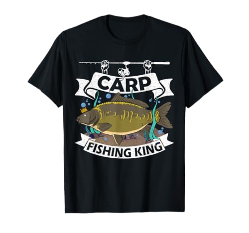 Vintage Carp Fishing King Carpa pescatore regalo carpa pesca Maglietta