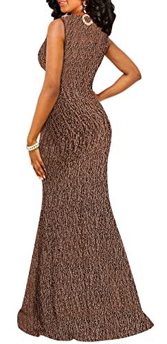 Image of BestGirl Sleeveless Sequin Dress for Women Bodycon Ruched Sparkly Evening Formal Dresses
