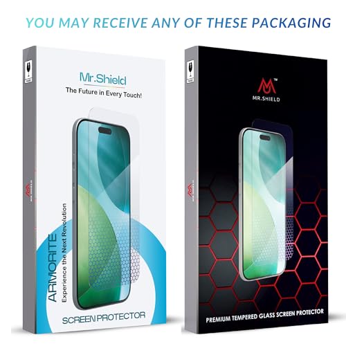 Image of Mr.Shield Screen Protector Tempered Glass for iPhone 17 Pro Max - 9H Hardness Screen Guard, HD Clear [1 Pack]