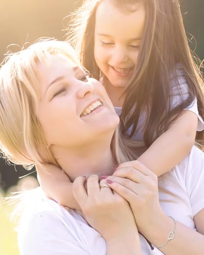 Image of Mother Daughter Bracelets Set for 2 Matching Heart Bracelets for Mother and Daughter to My Mom Bracelet Birthday Mothers Day Gifts for Mom Daughters
