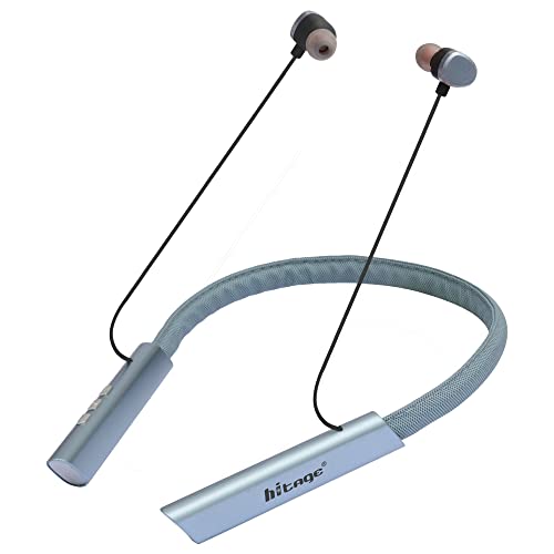 Image of Hitage NBT-726 Legend Series70 Hours Music Playtime Dual Device Connectivity Bluetooth Headset (Blue, in the Ear)