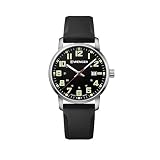 Wenger Herren Avenue - Swiss Made Analog Quarz Edelstahl/Silikon Uhr 01.1641.110