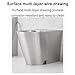 Smart Sensing High Efficiency Water Saving Toilet,304 Stainless Steel Bathroom Toilet,Commercial Dual Flush Siphon Toilet,Comfortable Seat Height,for bathrooms, Vans, Hospitals, Cabins(Stainless Steel
