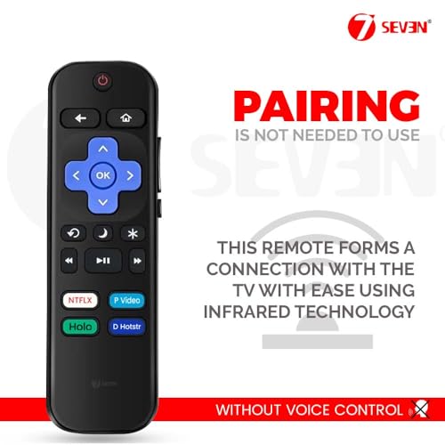 Image of 7SEVEN Compatible with TCL RokuFire Stick Remote Control Match Exactly to Replicate The Functions of The Original Remote