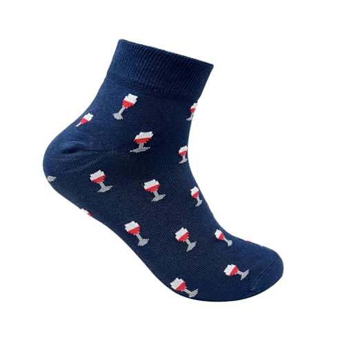 Image of Mint & Oak Men Ankle Socks, Printed Funky Socks, Cotton Unisex Ankle Length Sock, Odour Free Socks - Pack of 1