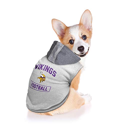 Littlearth Minnesota Vikings NFL Pet Hooded Crewneck with Team Logo and Name by Littlearth - Image 3