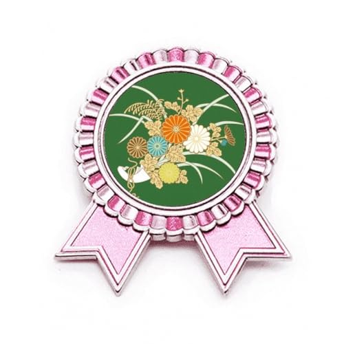 Badge fleur jaune automne japonais à porter sur un blazer en coton
