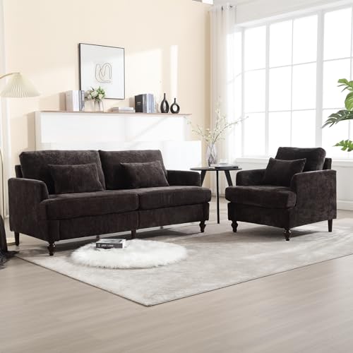 JOYBASE 2 Pieces Living Room Furniture Sets, Loveseat Couch and