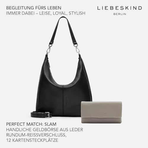 LIEBESKIND Berlin Hobo Bag „Paris M“ I Umhängetasche für Damen aus Leder – Ansicht 5