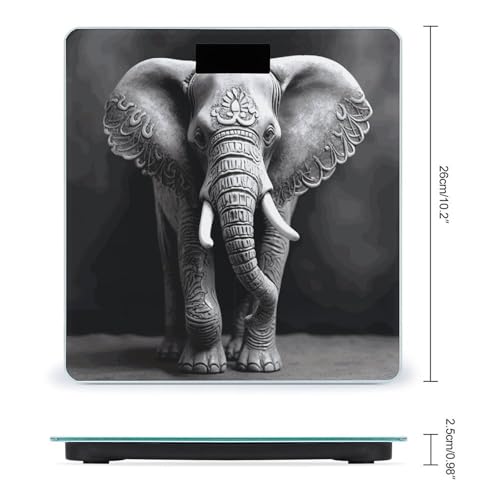 Báscula digital para baño con vidrio templado y pantalla LCD miniatura 2
