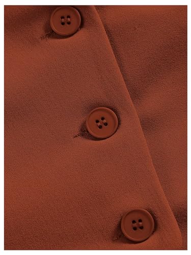 Floerns Women's 2 Piece Outfits Sleeveless Button Front Vest Blazer Jacket & Pants Business Suit Sets4