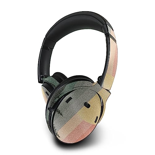 Image of MightySkins Glossy Glitter Skin Compatible with Bose QuietComfort 45 Headphones Sunset Forest | Protective, Durable High-Gloss Glitter Finish | Easy to Apply | Made in The USA