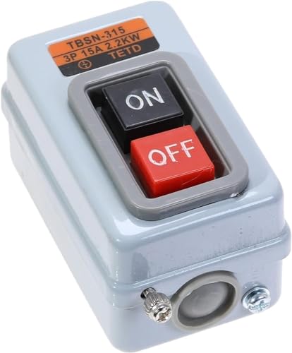 Interrupteur d'alimentation triphasé AC 380V 15A 3P 2.2KW TBSN-315 pour moteur