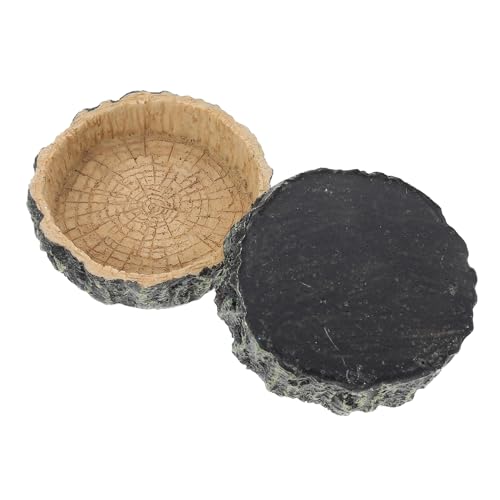 Totority 2Pcs Reptile Feeding Bowl Snake Water Dish Smooth Surface Pet Water Feeder for Tortoise Lizard for Easy Feeding Drinking Non Slip Design Durable Material