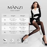 MANZI Feinstrumpfhose Damen Ohne Fuss 30 Den Leggings Bauchweg Strumpfhose – Ansicht 6