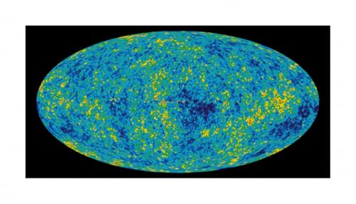 Cosmic Microwave Background Radiation Full Sky Space CMB - Black Background - Space Poster Print - Various Sizes (12 x 24 in)