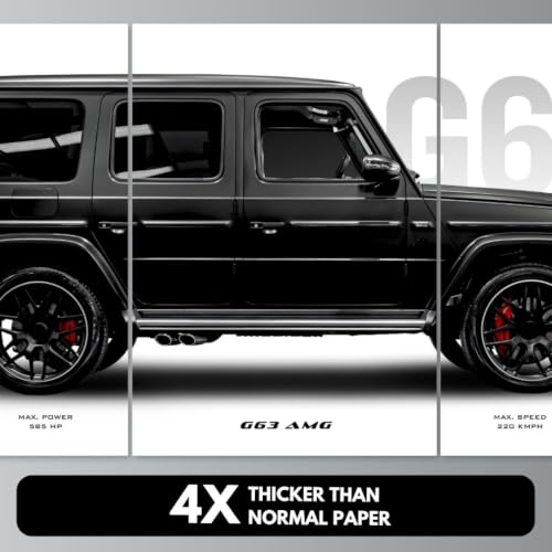 Image of G Wagon Poster | G63 Split Design Cars Poster | G Wagon 3 A3 Sized Car Posters for Wall | Merc G63Large Size (89 x 42 cm) Sportscar Wall Art | Merc Car Posters for Wall, Room, Study Table (B 053)