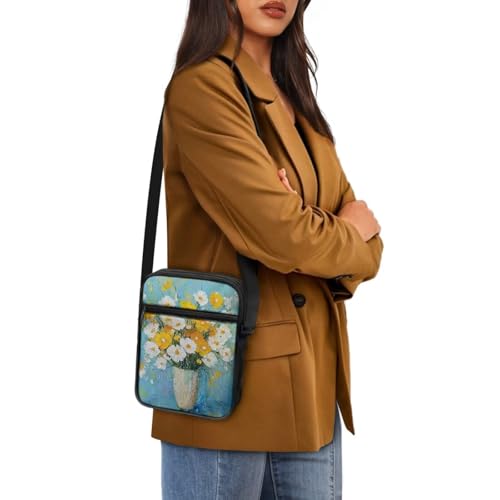 Little Messenger Bag Women's Lightweight Adjustable Strap Crossbody Purse with Zipper Pockets4