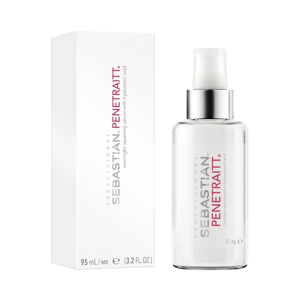 Sebastian Professional Penetraitt Serum, Siero Riparatore Notte con Acido Ialuronico, Ristruttura i capelli dall'interno, Idratazione Istantanea per Rimpolpare Capelli Secchi e Danneggiati, 95ml