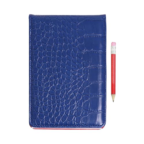 MiOYOOW Leather Scorecard, Large Size Leather Scorecard Holder Stat Tracker Sheet with Elastic Strap for Sports Competitions