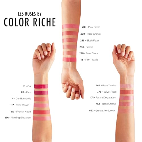 L'Oréal Paris Pflegender Lippenstift mit Satin Finish, Argan-Öl und Vitamin E, Color Riche Satin, Nr. 303 Rose Tendre, 1 x 4,3 g – Ansicht 6