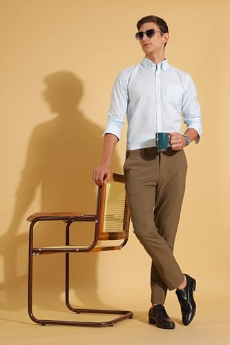 Image of Fyltr Men's Regular Fit Shirt - Full Sleeve | Functional Pocket | Button Down Collar | Formal Shirts for Men