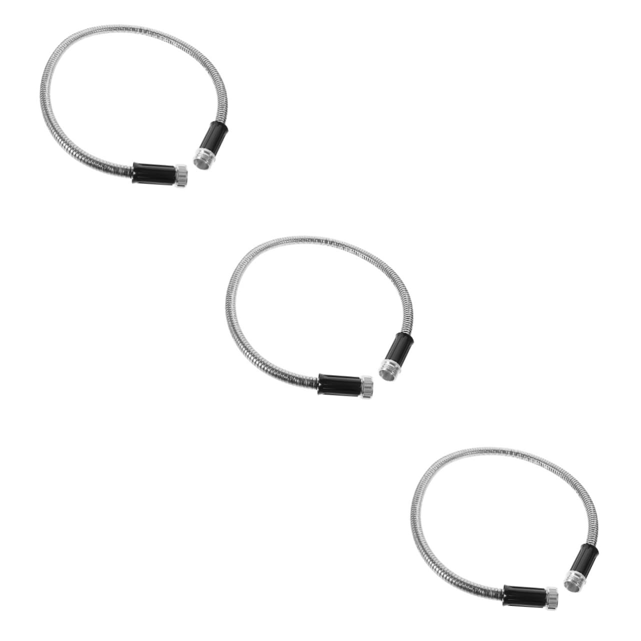 Tuyau arrosage acier inoxydable 3 pièces flexible de rallonge jardin