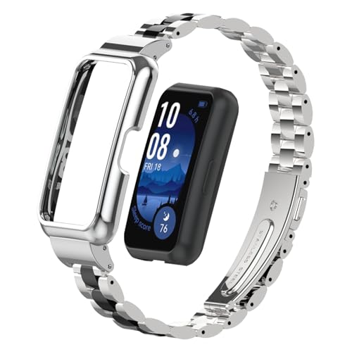 [LanQii] �o���h Huawei Band 10 /Huawei Band 9 / 8 �Ή� �X�e�����X���^�� ������� �����o���h �N�C�b�N�����[�X�{�^�� �A�N�Z�T���[ �X�g���b�v �ւ��x���g ���f�B�[�X & �����Y �����x���g �r�W�l�X�� �����H