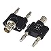 BNC Female to Dual Banana Male Plug Jack Binding Posts RF Coaxial Adapter BNC to BNC Male Banana Coax Jack Splitter Connector Pack of 2