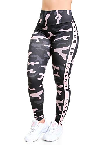 Calça Legging Fitness Sublimada Feminina Camuflada (G)