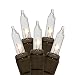Gerson 92154 - 100 Light 27.5' Brown Wire Clear Miniature Christmas Light String Set