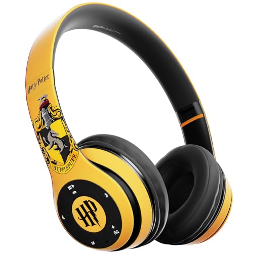 Harry Potter Hufflepuff Bluetooth Headphones with Built in Mic | Officially Licensed Wireless Headphones, Foldable Headset | Harry Potter Gifts for...