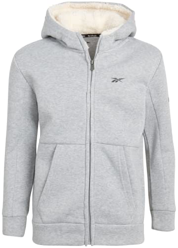 Reebok Boys' Jogger Set - 2 Piece Sherpa Lined Full-Zip Hoodie and Jogger Sweatpants Set (Toddler/B