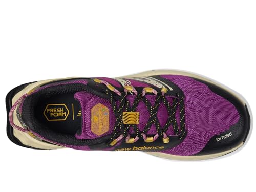 New Balance Tênis de corrida feminino Fresh Foam Garoe V1 Trail, Roxo fúcsia/preto/luz ambiente, 38