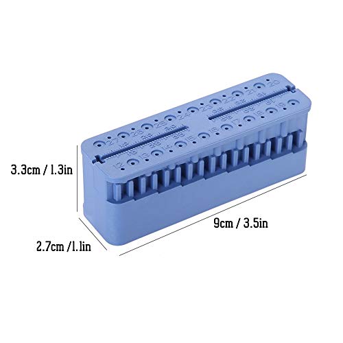 Dental Endo Block Files Measuring Tools Endodontic Ruler Test Board, Professional Dental Measuring Instruments, Used In Root Canal Measurement(Dark Blue) #TOP3