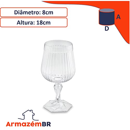 Kit 2 Taça Plástica Para Água Suco Chá Gin Festa 350ml Axe Transparente - Uz