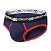 ONEFIT Men's Single Pack Breathable Print Briefs Underwear Cotton Bikini Blue L