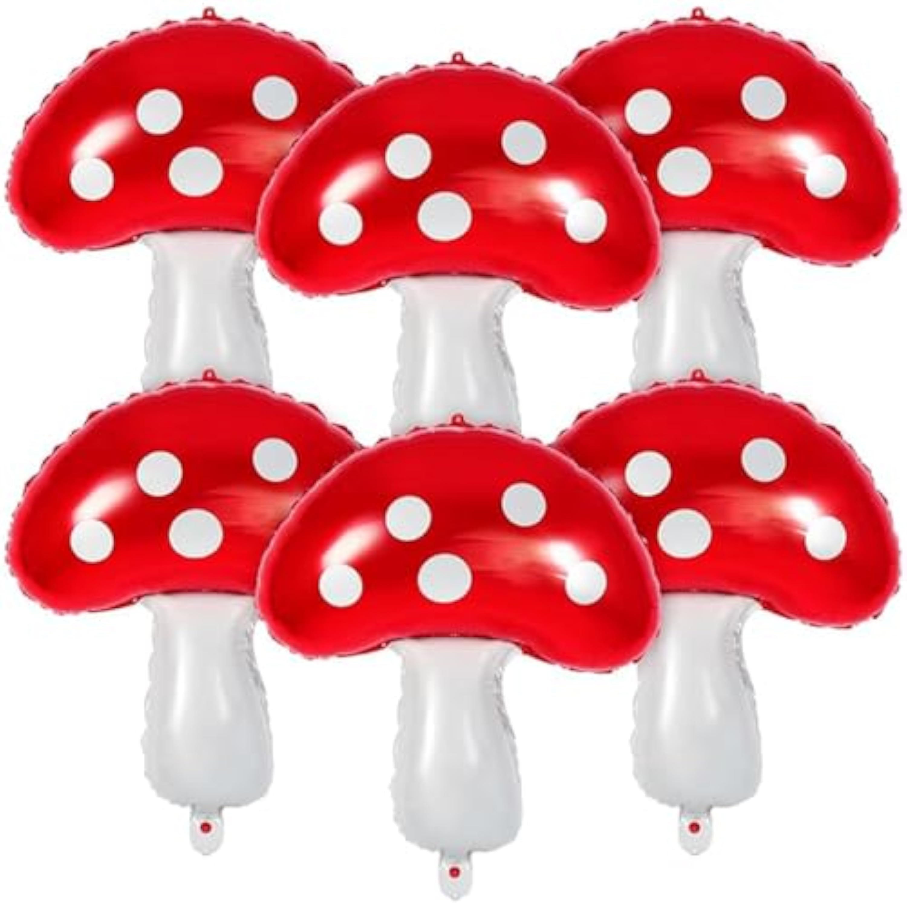 6Pcs Globos Setas,30 Pulgada Seta Globos de Aluminio Infantiles,Adecuado para Fiestas de Cumpleaños Infantiles,Decoraciones de JardíN de Hadas,Fiestas Temáticas Del Bosque.