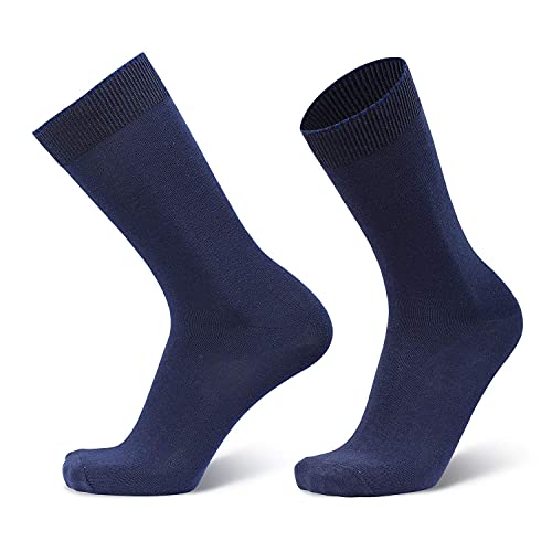 Image of Calf Length Full High Pure Cotton Plain Solid Color Formal Socks For Men and Boys - Pack of Pairs Free Size