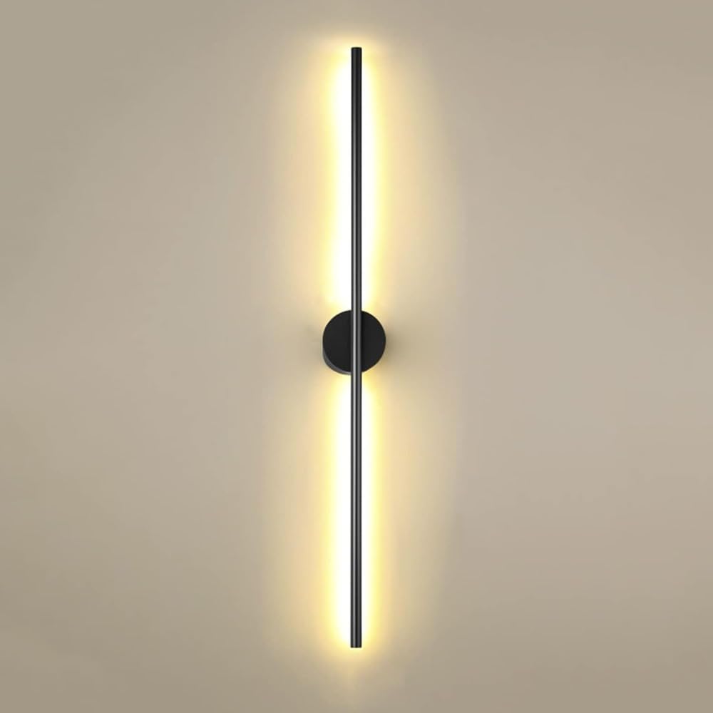 Lange Strip LED Wandlamp, Moderne Nordic Rotatie Lineaire Buis LED Wandkandelaar Lampen voor Slaapkamer, Trappen, Hal, Achtergrond Muur Verlichting (Wit Licht 120CM