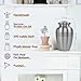 Trupoint Memorials Cremation Urns for Human Ashes, Pewter Decorative Burial Urn for Adult Men & Women, Large Silver