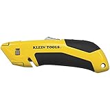 Utility Knife, Self-Retracting, Rubber Handle for No-Slip Grip Klein Tools 44136 , Yellow
