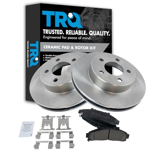 TRQ Front Brake Pad & Rotor Kit Brake Pads Brake Rotor Ceramic Compatible with 1995-2001 Ford Explorer 1998-2002 Ranger Mazda B4000 1998-2001 Mercury Mountaineer
