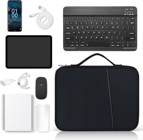 Image of Tablet Sleeve 11 Inch Waterproof Slim Tablet Pouch with Pocket & Zipper Compatible with Tablets or iPad Upto 11 Inch Shockproof, Lightweight Cover Bag Case, Black