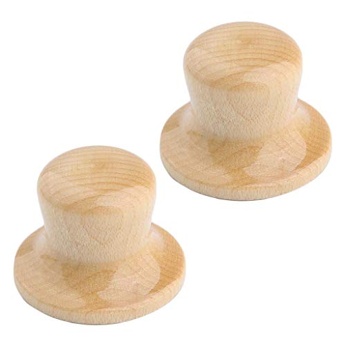 Boutons en bois pour guitare Kaish pour remplacer les boutons plastique de basse x2