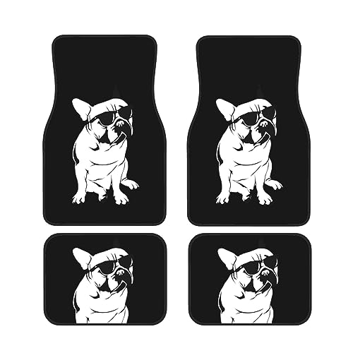 Tapis de sol voiture bouledogue français fini les tapis qui glissent avec le caoutchouc