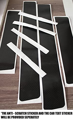 ISEE 360® Renault Duster Anti Scratch Door Still Guard Protector Vinyl Decal Car Exterior Sticker Four Pieces for All Doors (Pack of 4) (Black)